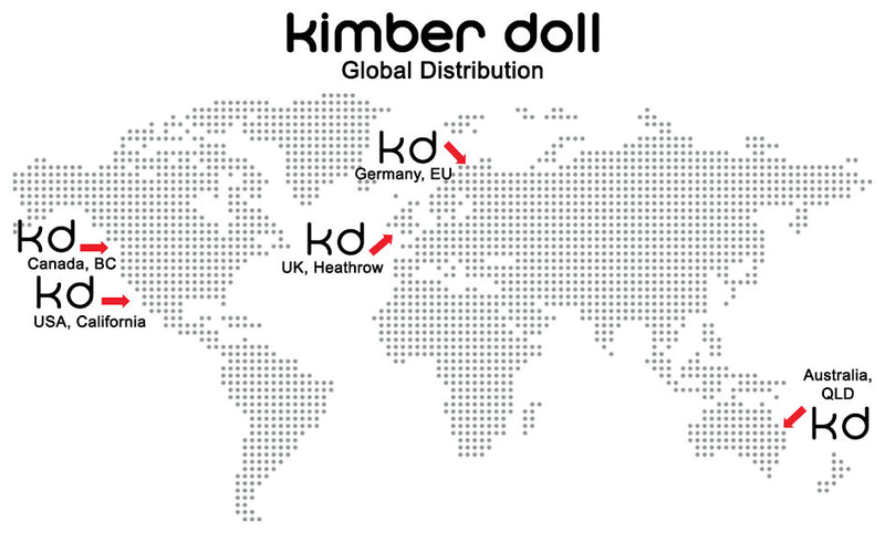 Kimber Doll Global Distribution Map